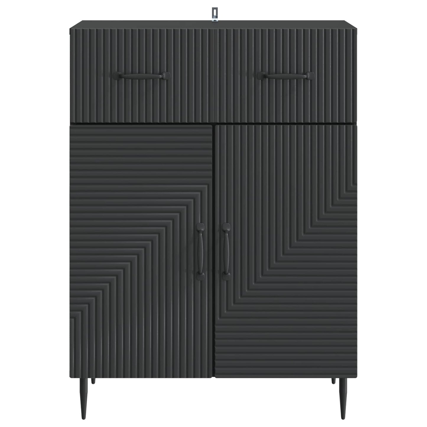 vidaXL Sideboard with Drawer Black 66 x 34.5 x 89.5 cm Engineered Wood