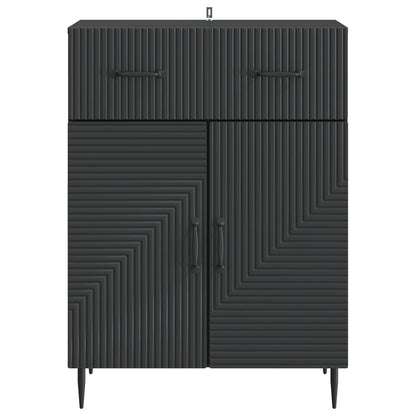 vidaXL Sideboard with Drawer Black 66 x 34.5 x 89.5 cm Engineered Wood