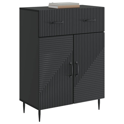 vidaXL Sideboard with Drawer Black 66 x 34.5 x 89.5 cm Engineered Wood