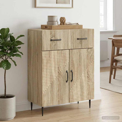 vidaXL Sideboard Sonoma Oak 66 x 34.5 x 89.5 cm Engineered Wood