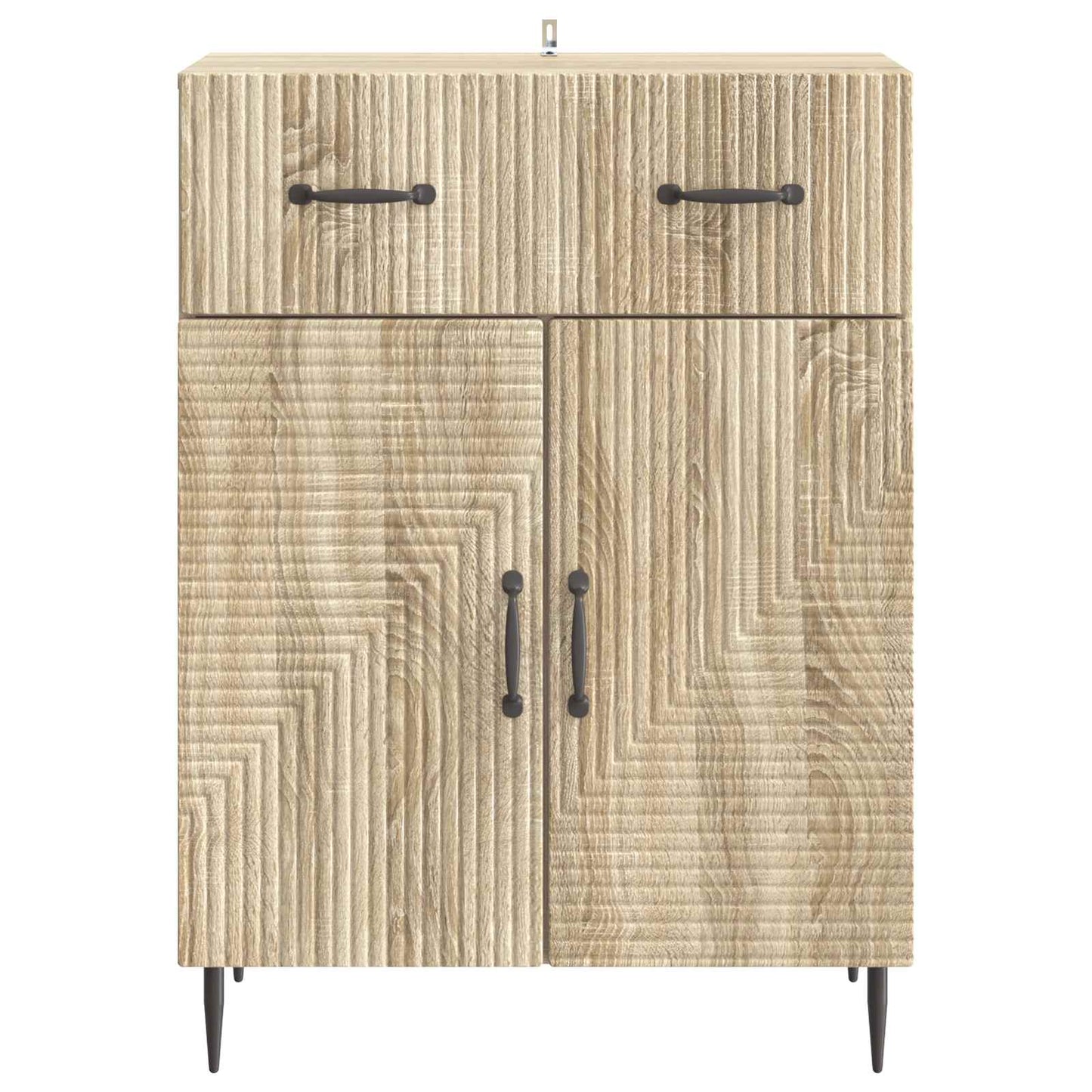 vidaXL Sideboard Sonoma Oak 66 x 34.5 x 89.5 cm Engineered Wood