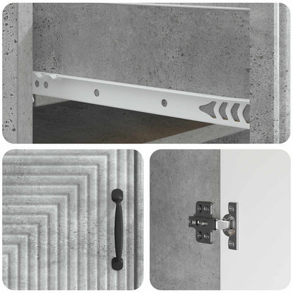 vidaXL Sideboard Concrete Grey 66 x 34.5 x 89.5 cm Engineered Wood