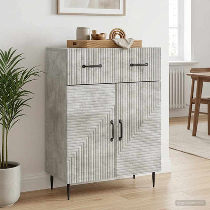 vidaXL Sideboard Concrete Grey 66 x 34.5 x 89.5 cm Engineered Wood