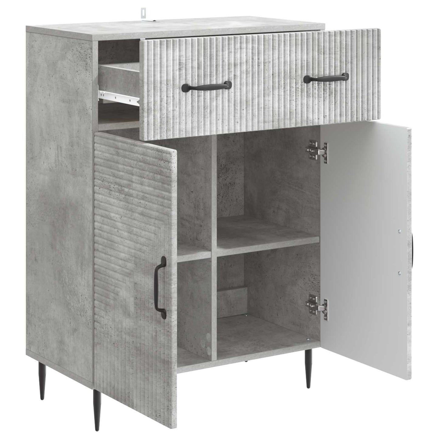 vidaXL Sideboard Concrete Grey 66 x 34.5 x 89.5 cm Engineered Wood
