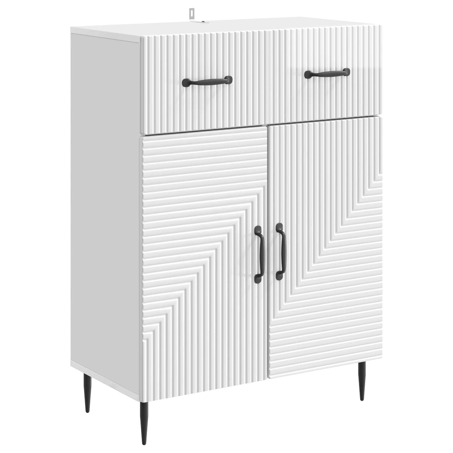 vidaXL Sideboard High Gloss White 66 x 34.5 x 89.5 cm Engineered Wood