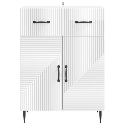 vidaXL Sideboard High Gloss White 66 x 34.5 x 89.5 cm Engineered Wood