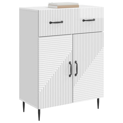 vidaXL Sideboard High Gloss White 66 x 34.5 x 89.5 cm Engineered Wood