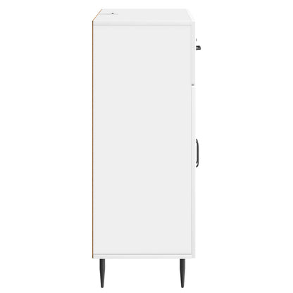 vidaXL Sideboard High Gloss White 66 x 34.5 x 89.5 cm Engineered Wood