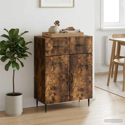 vidaXL Sideboard Smoked Oak 66 x 34.5 x 89.5 cm Engineered Wood