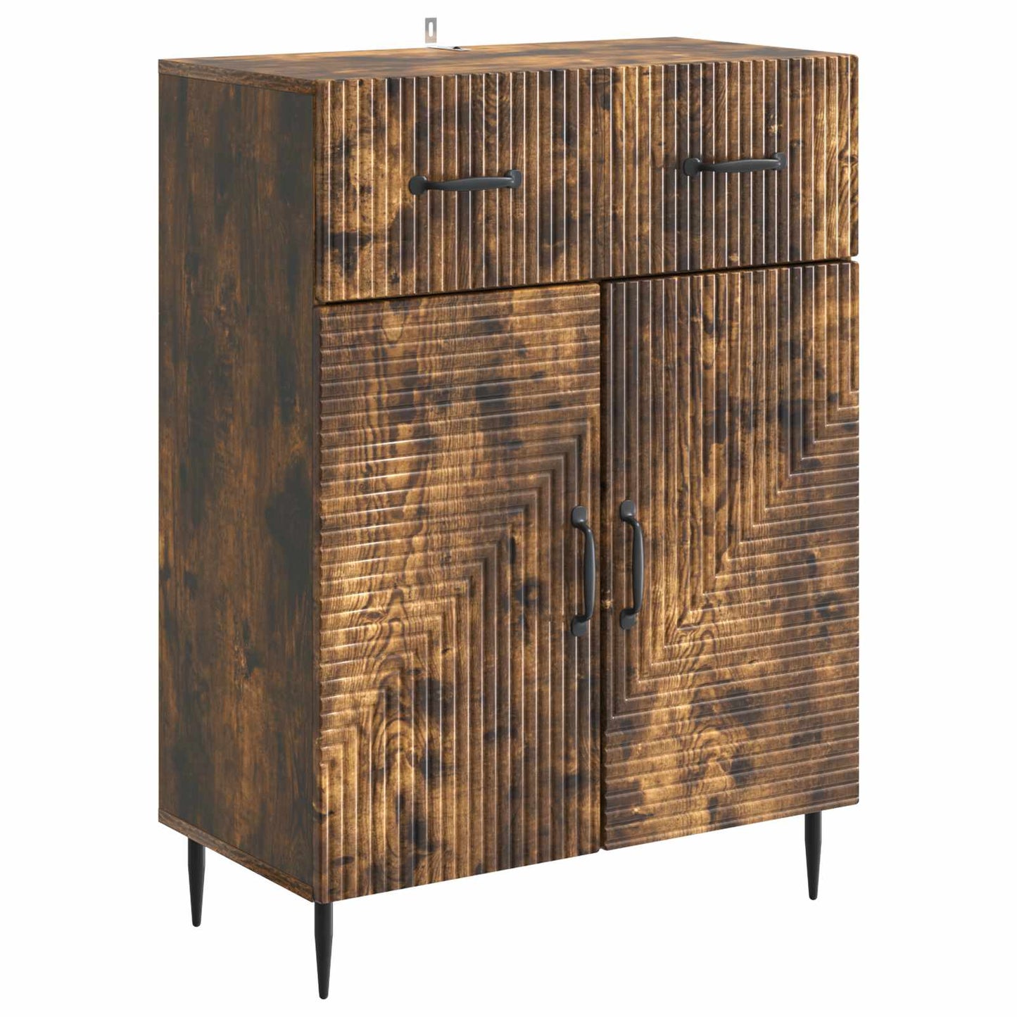 vidaXL Sideboard Smoked Oak 66 x 34.5 x 89.5 cm Engineered Wood