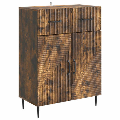 vidaXL Sideboard Smoked Oak 66 x 34.5 x 89.5 cm Engineered Wood