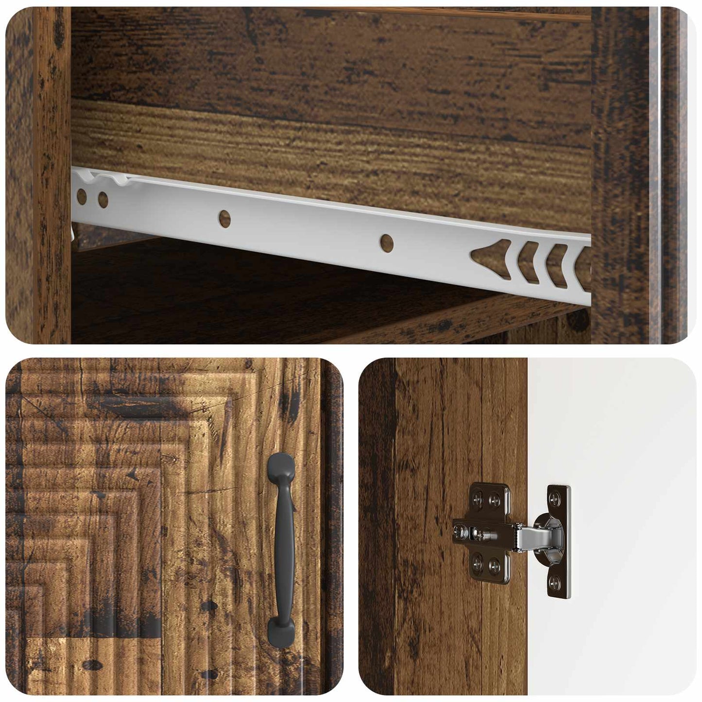 vidaXL Sideboard Old Wood 66 x 34.5 x 89.5 cm Engineered Wood