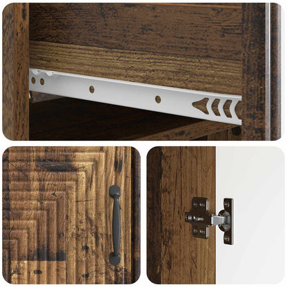 vidaXL Sideboard Old Wood 66 x 34.5 x 89.5 cm Engineered Wood
