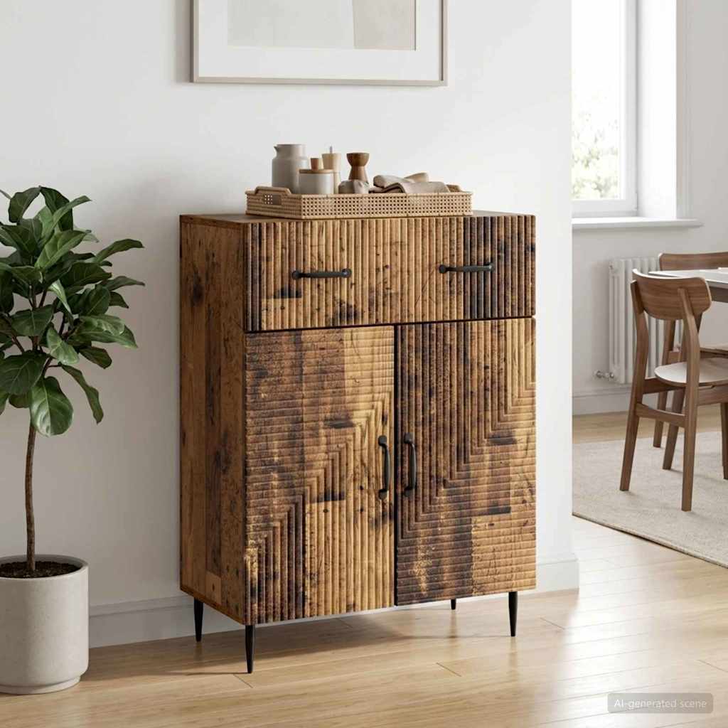 vidaXL Sideboard Old Wood 66 x 34.5 x 89.5 cm Engineered Wood