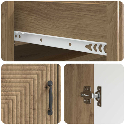 vidaXL Sideboard Artisan Oak 66 x 34.5 x 89.5 cm Engineered Wood