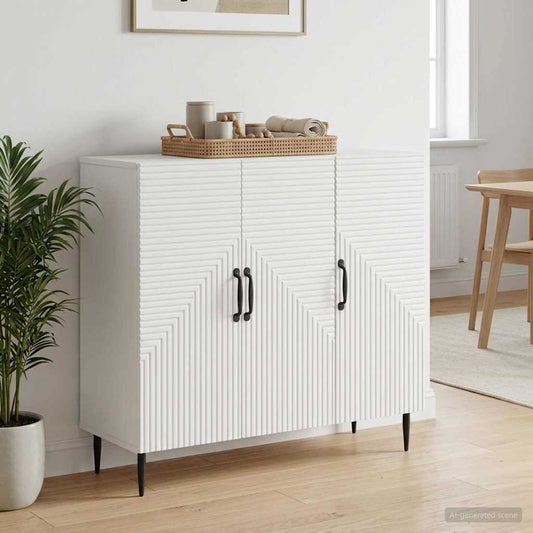 vidaXL Sideboard White 89 x 34.5 x 80 cm Engineered Wood