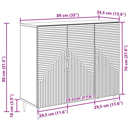 vidaXL Sideboard White 89 x 34.5 x 80 cm Engineered Wood