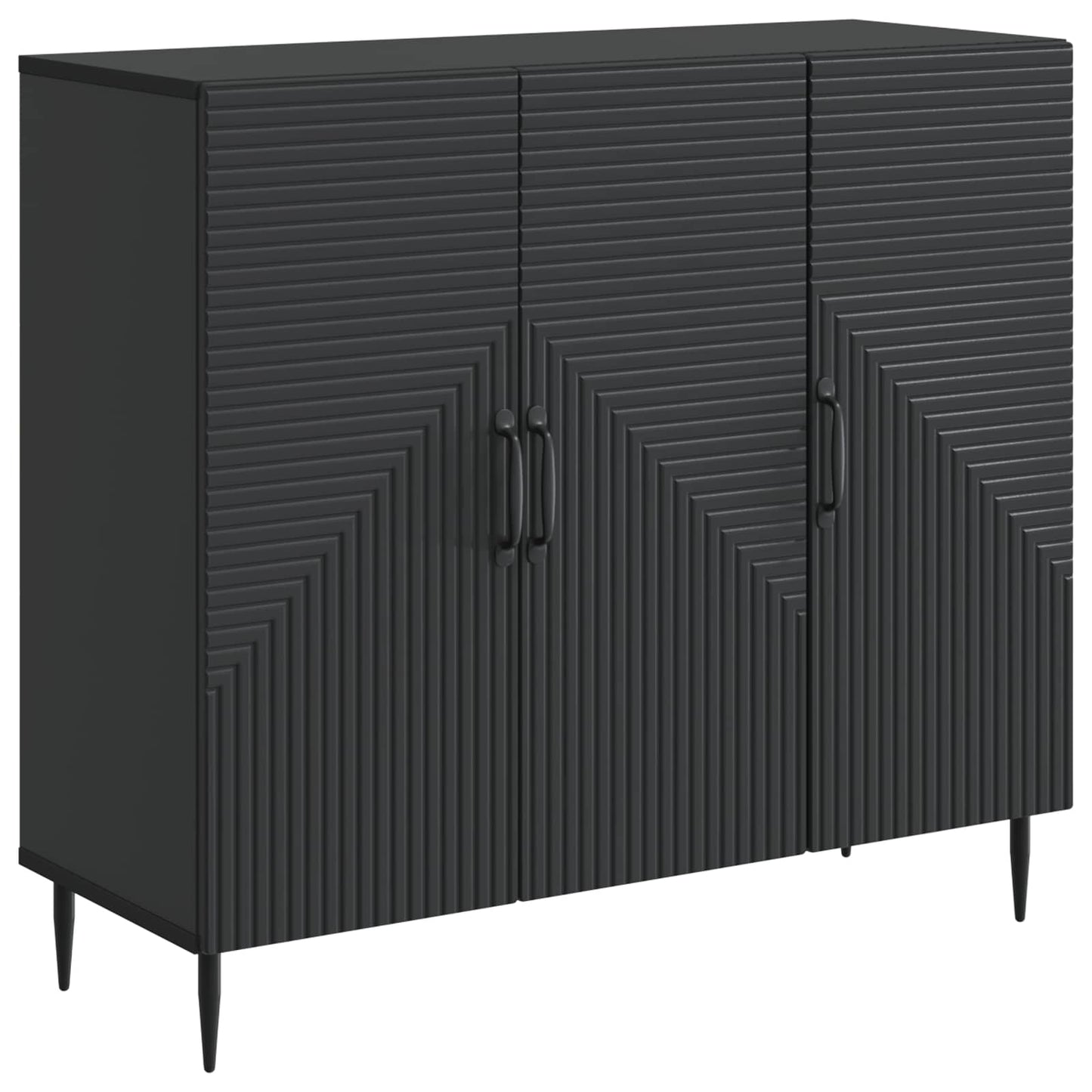 vidaXL Sideboard Black 89 x 34.5 x 80 cm Engineered Wood