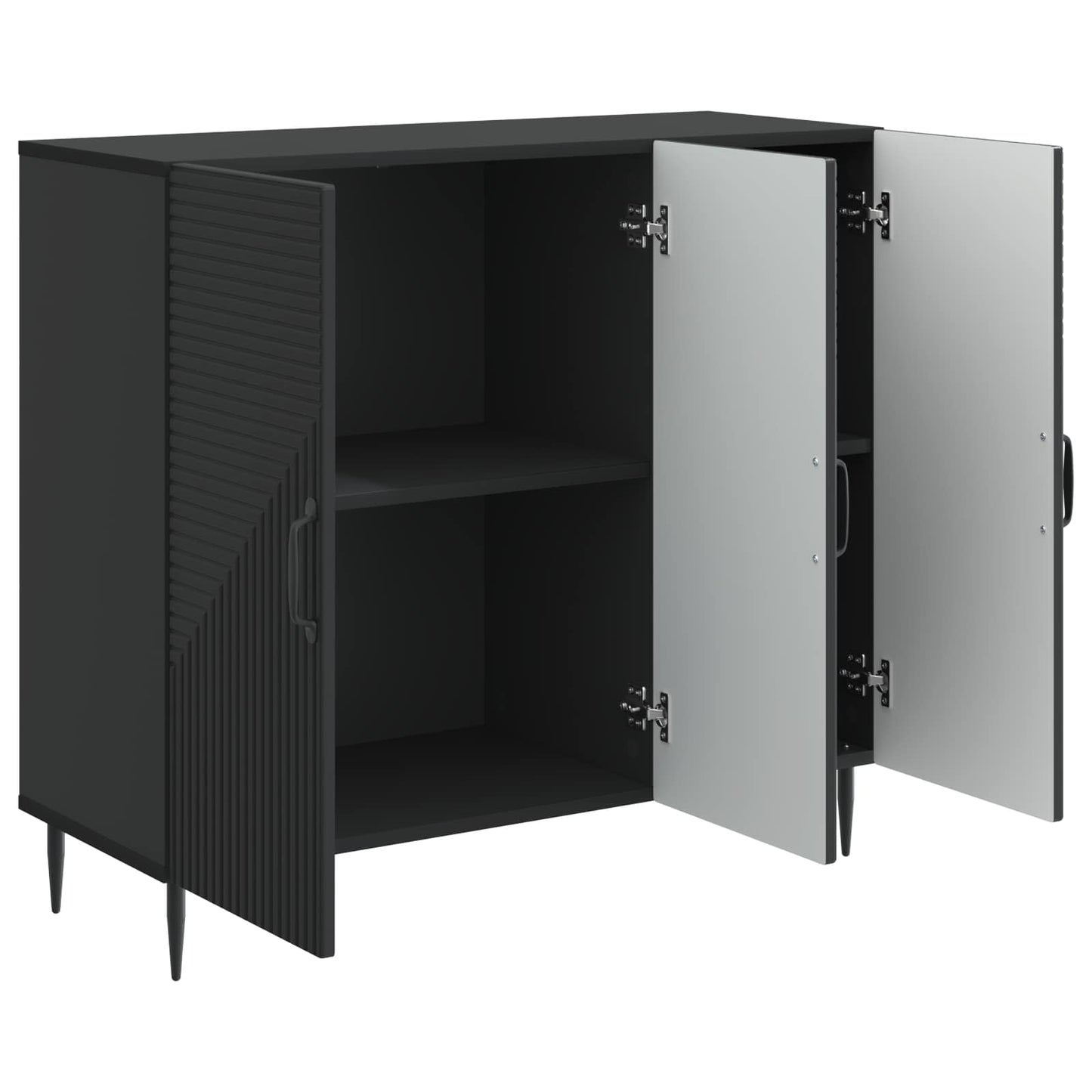 vidaXL Sideboard Black 89 x 34.5 x 80 cm Engineered Wood