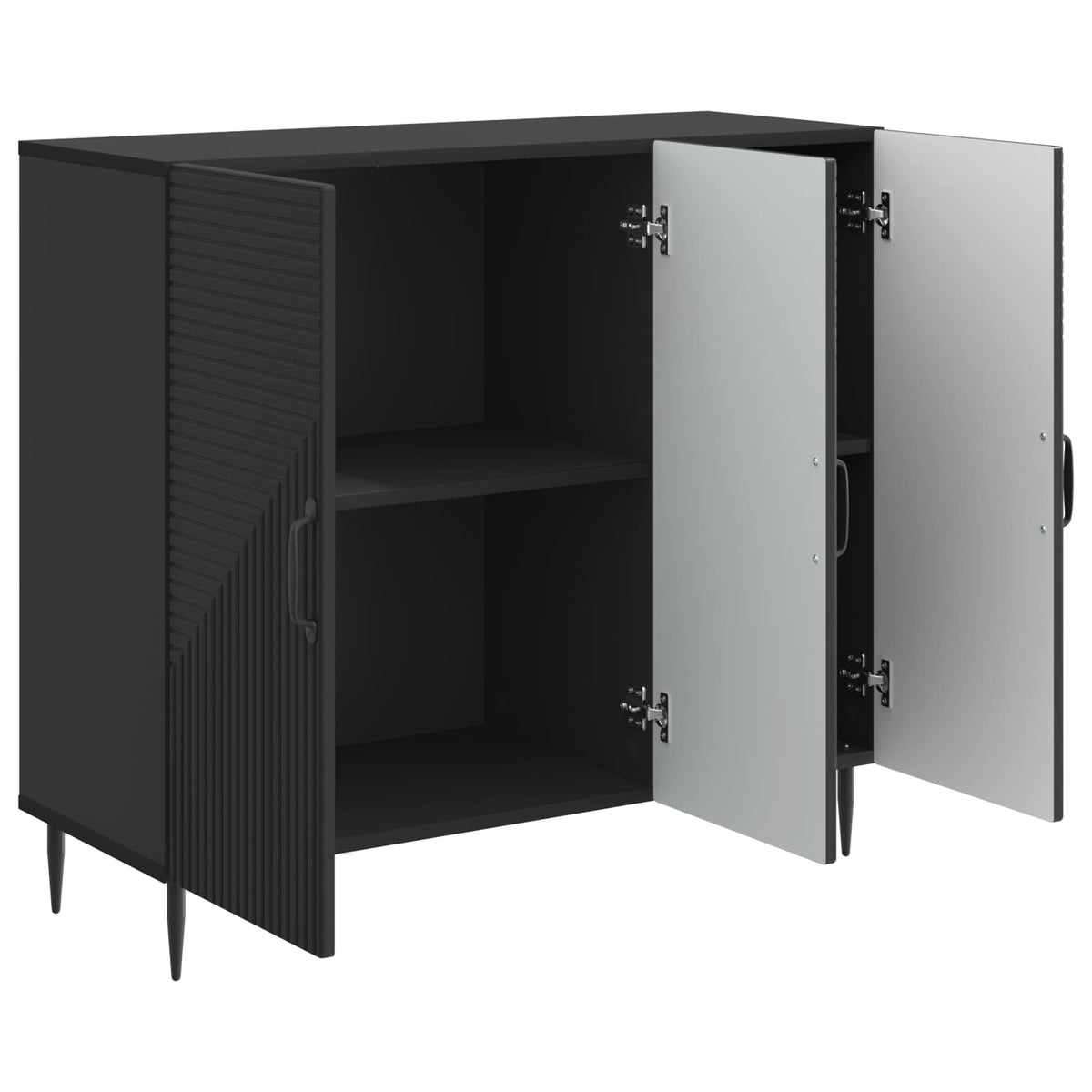 vidaXL Sideboard Black 89 x 34.5 x 80 cm Engineered Wood
