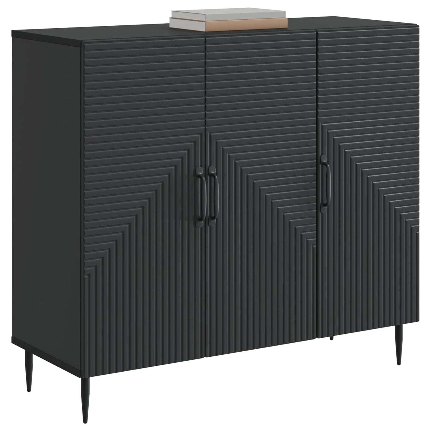 vidaXL Sideboard Black 89 x 34.5 x 80 cm Engineered Wood