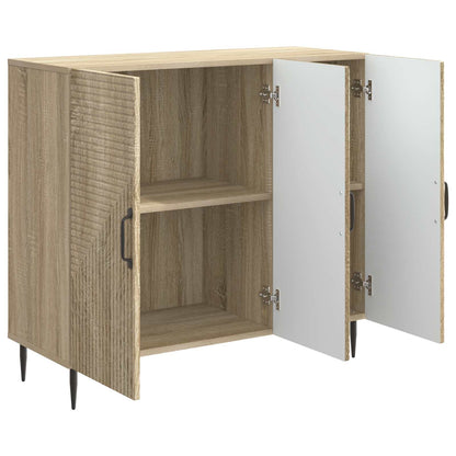 vidaXL Sideboard Sonoma Oak 89 x 34.5 x 80 cm Engineered Wood