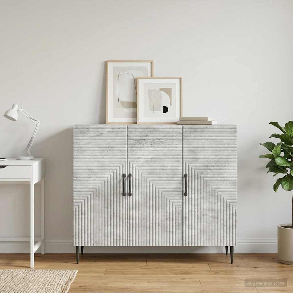 vidaXL Sideboard Concrete Grey 89 x 34.5 x 80 cm Engineered Wood