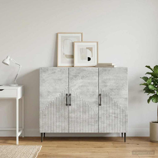 vidaXL Sideboard Concrete Grey 89 x 34.5 x 80 cm Engineered Wood
