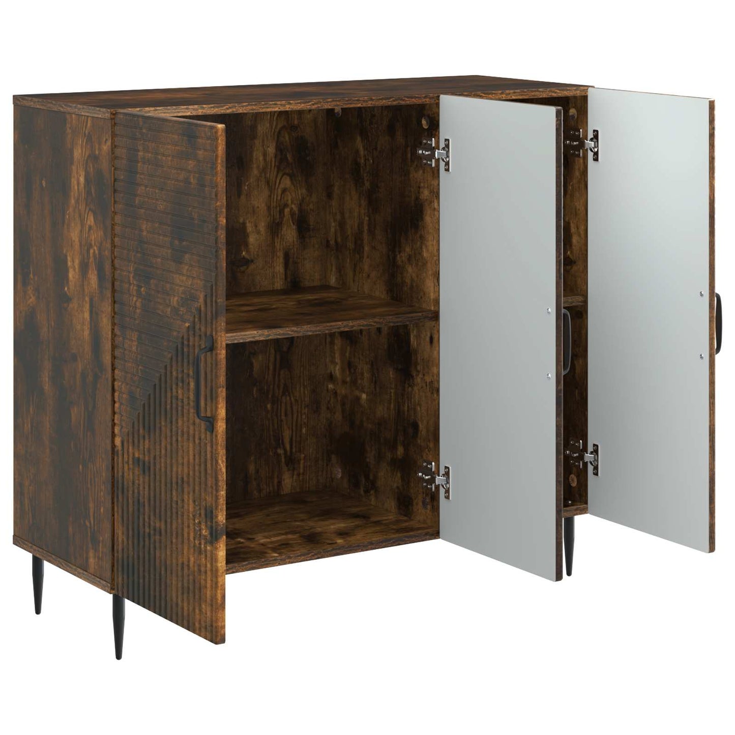 vidaXL Sideboard Smoked Oak 89 x 34.5 x 80 cm Engineered Wood