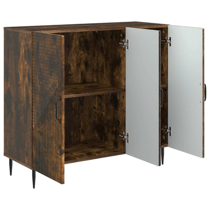 vidaXL Sideboard Smoked Oak 89 x 34.5 x 80 cm Engineered Wood