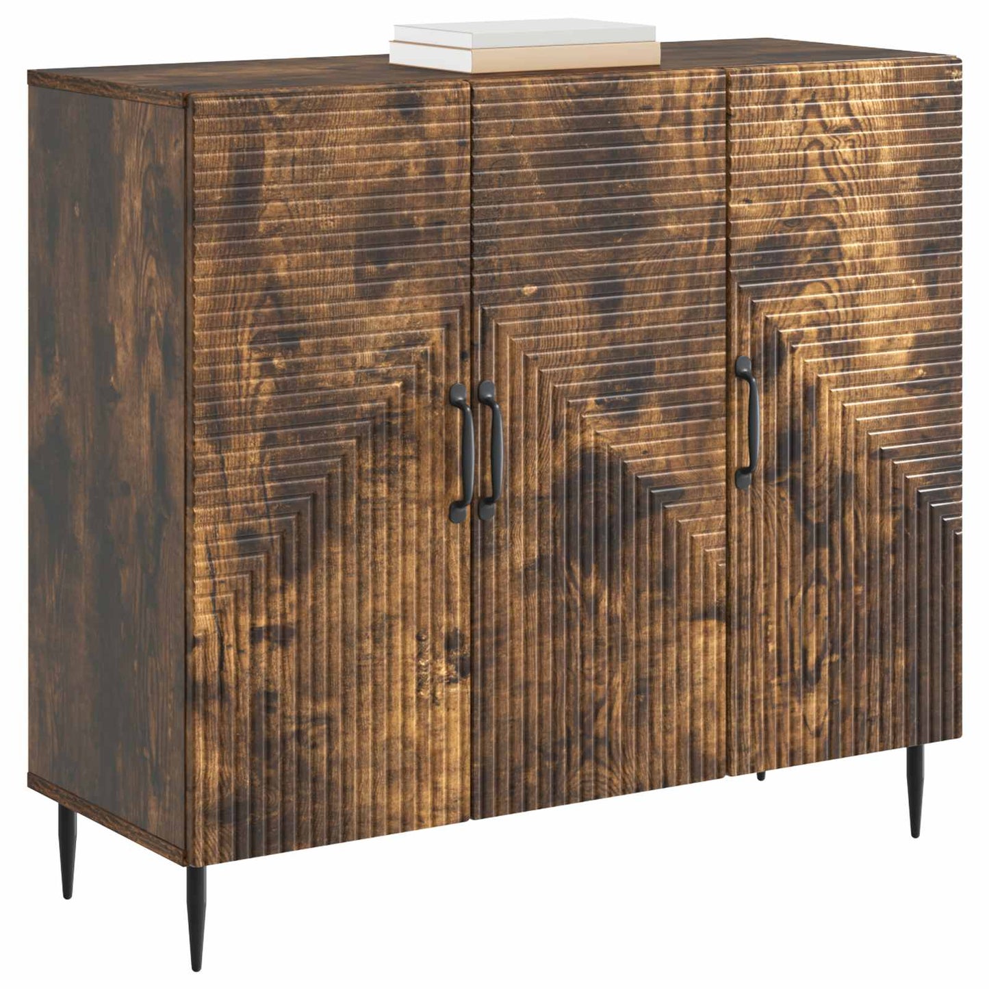 vidaXL Sideboard Smoked Oak 89 x 34.5 x 80 cm Engineered Wood