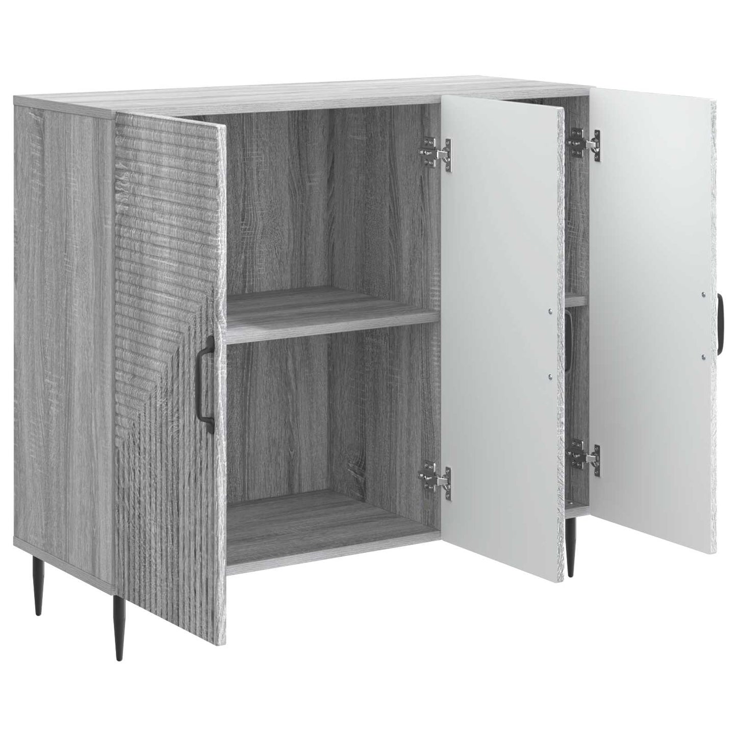 vidaXL Sideboard Grey Sonoma 89 x 34.5 x 80 cm Engineered Wood