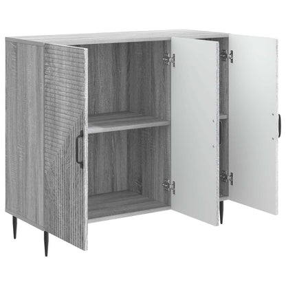 vidaXL Sideboard Grey Sonoma 89 x 34.5 x 80 cm Engineered Wood