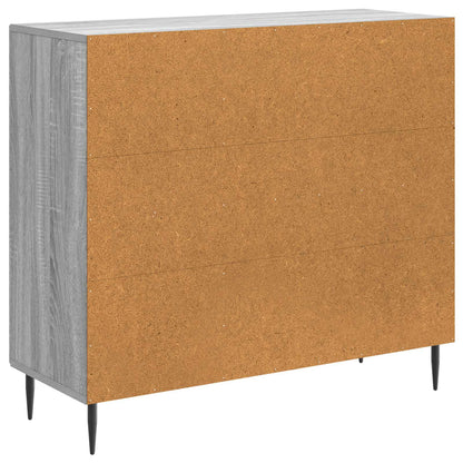 vidaXL Sideboard Grey Sonoma 89 x 34.5 x 80 cm Engineered Wood