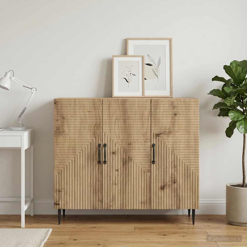 vidaXL Sideboard Artisan Oak 89 x 34.5 x 80 cm Engineered Wood