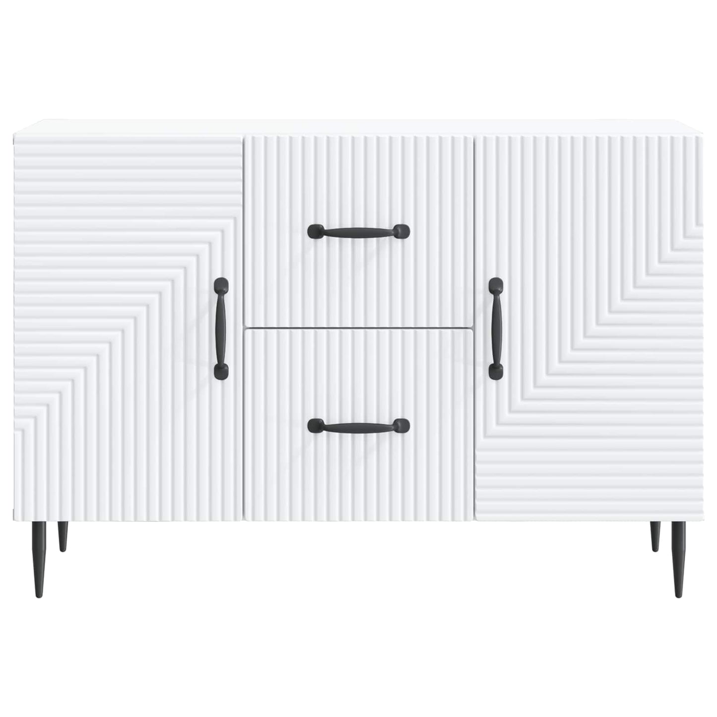 vidaXL Sideboard with Drawer White 89 x 34.5 x 60 cm Engineered Wood