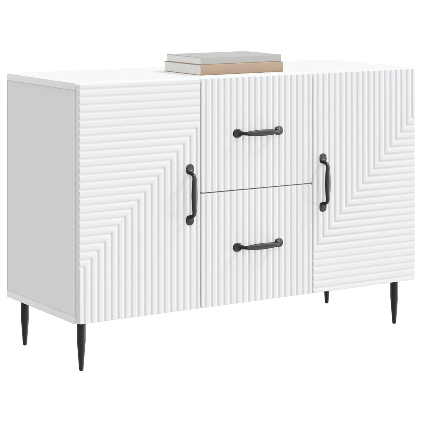 vidaXL Sideboard with Drawer White 89 x 34.5 x 60 cm Engineered Wood