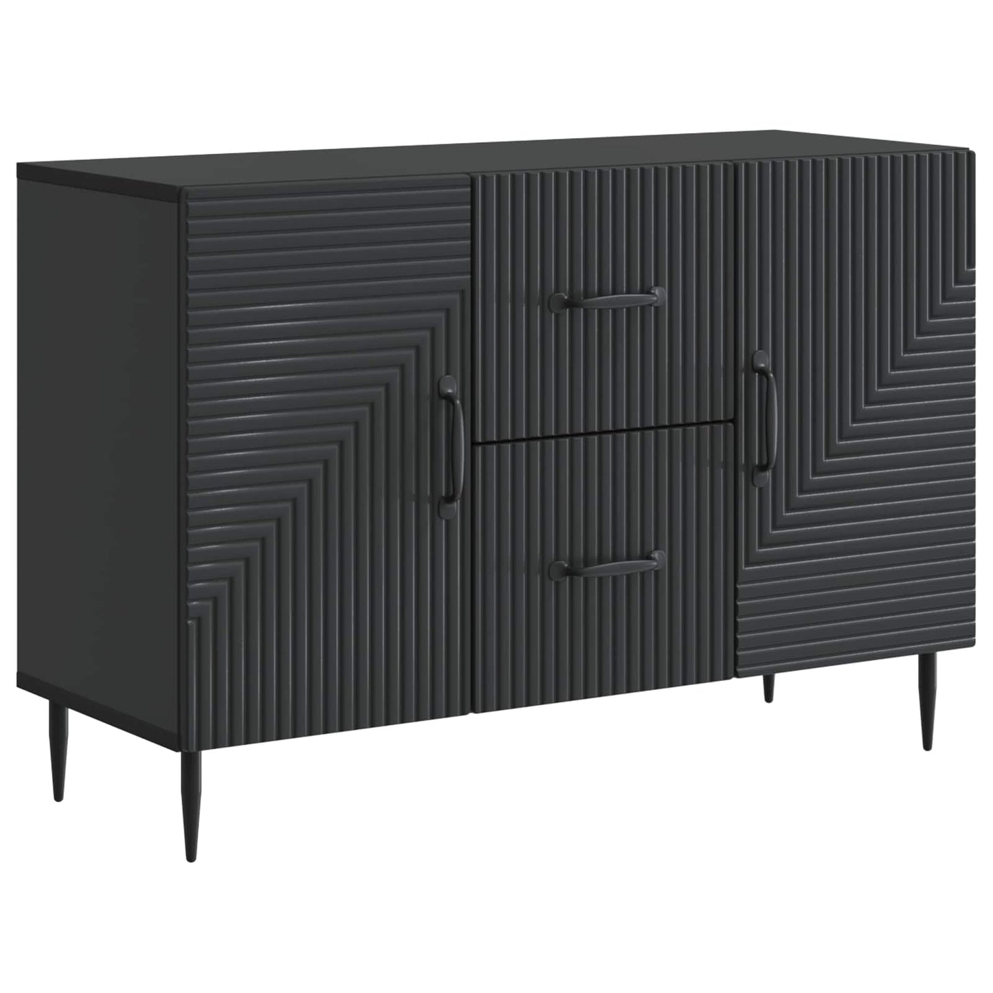 vidaXL Sideboard with Drawer Black 89 x 34.5 x 60 cm Engineered Wood