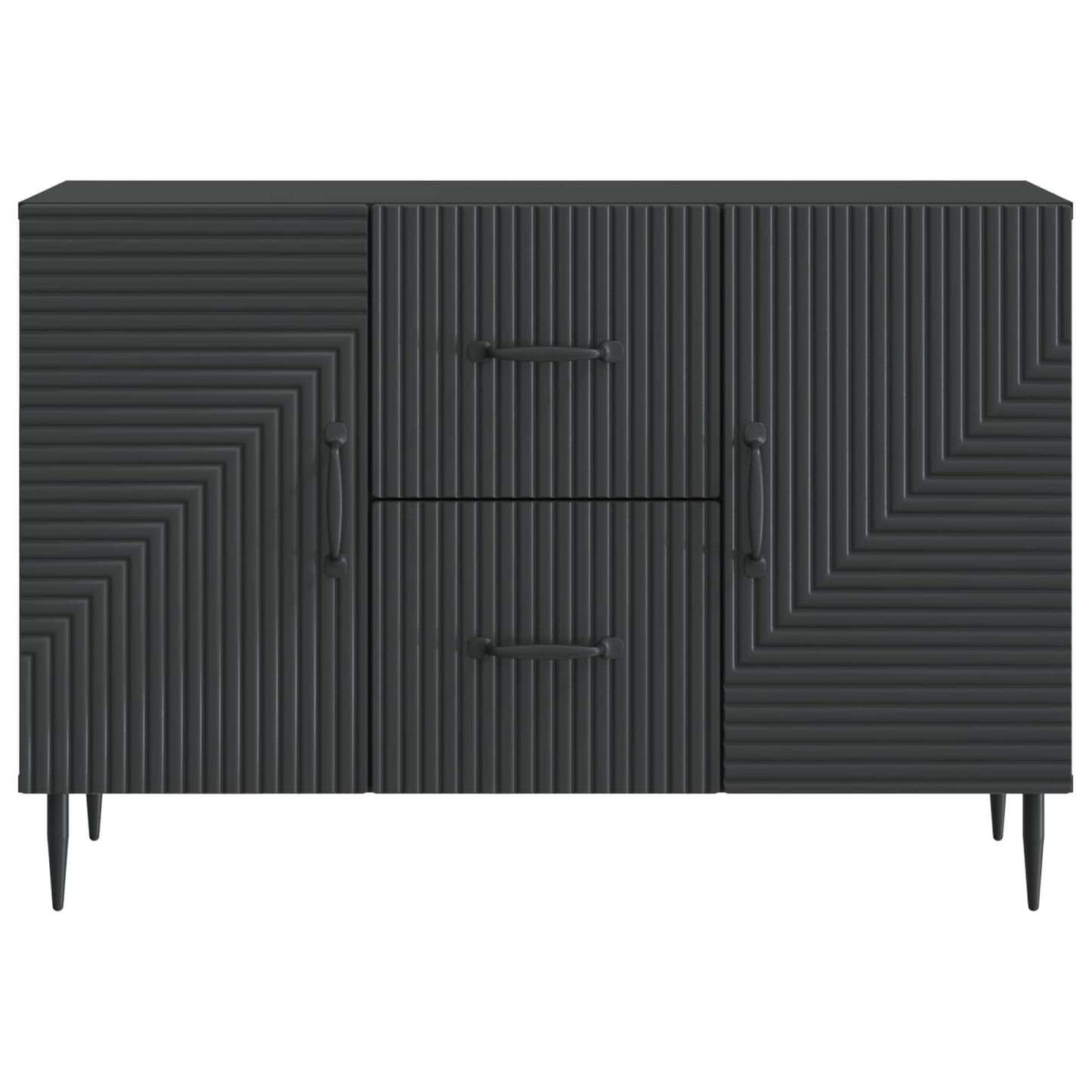vidaXL Sideboard with Drawer Black 89 x 34.5 x 60 cm Engineered Wood