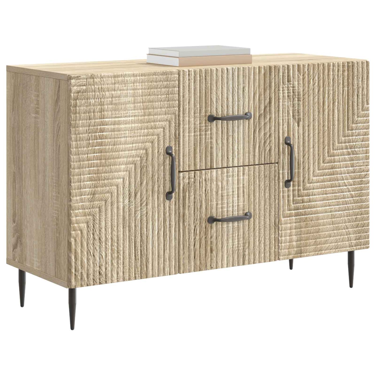 vidaXL Sideboard Sonoma Oak 89 x 34.5 x 60 cm Engineered Wood