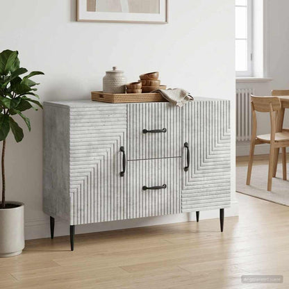 vidaXL Sideboard Concrete Grey 89 x 34.5 x 60 cm Engineered Wood