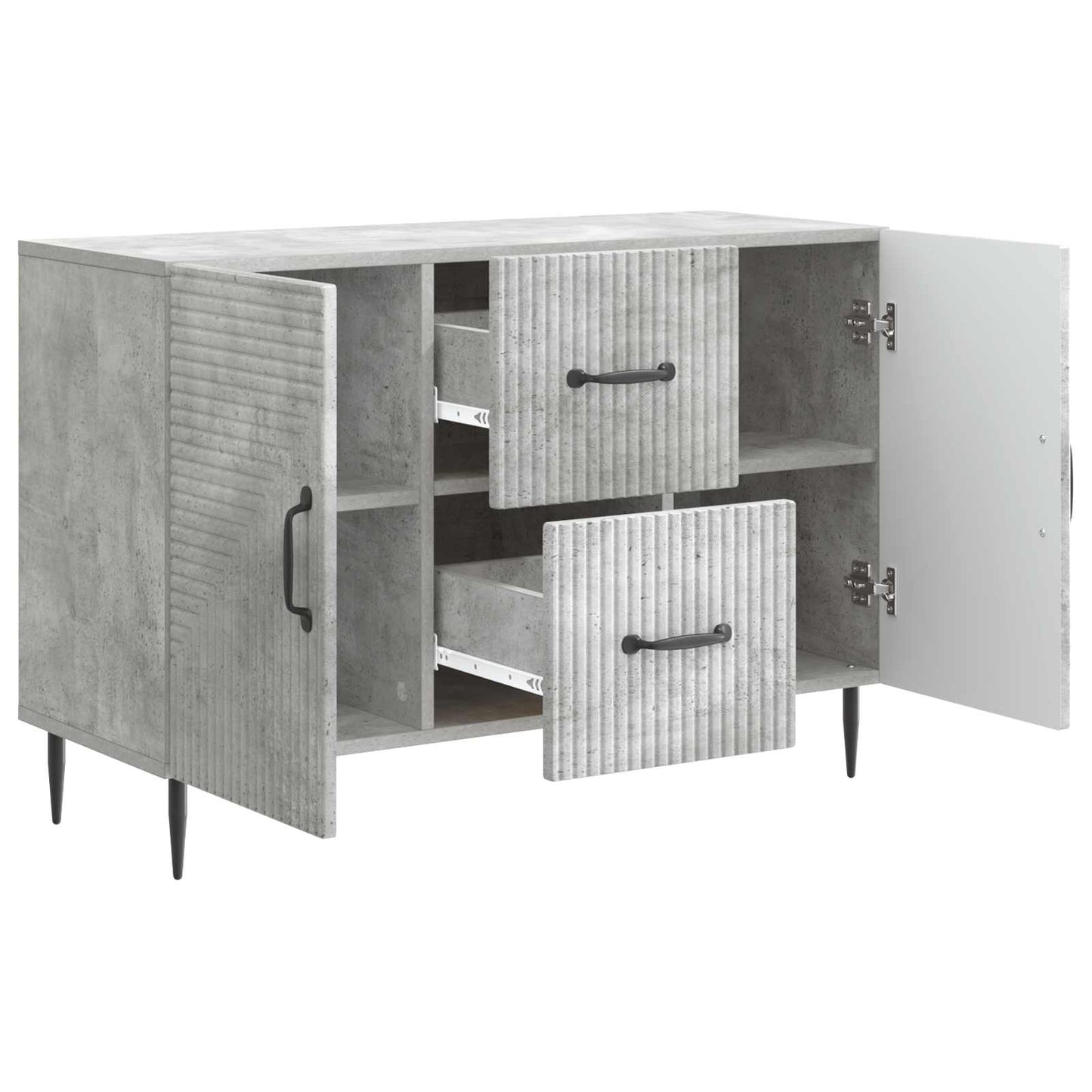 vidaXL Sideboard Concrete Grey 89 x 34.5 x 60 cm Engineered Wood