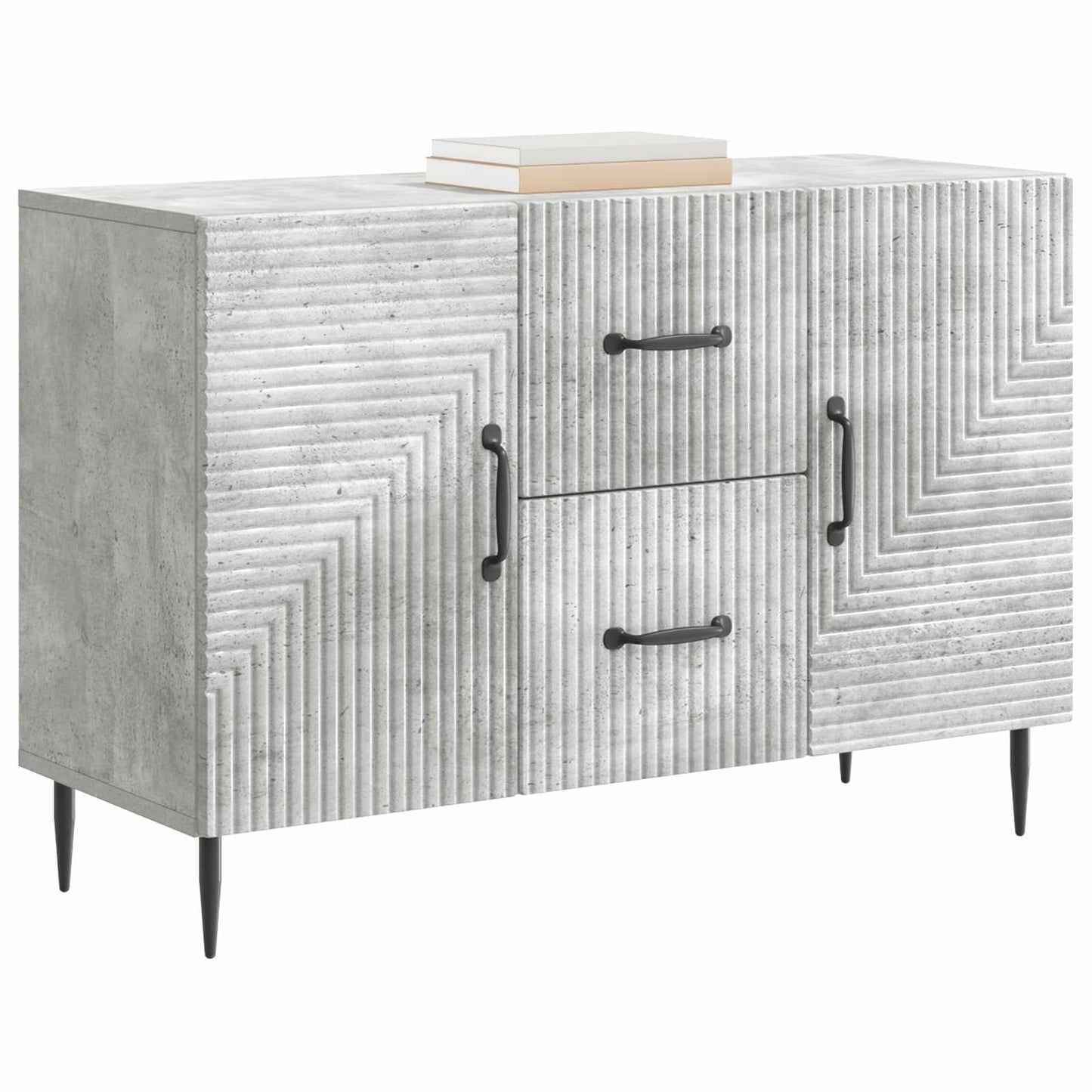 vidaXL Sideboard Concrete Grey 89 x 34.5 x 60 cm Engineered Wood