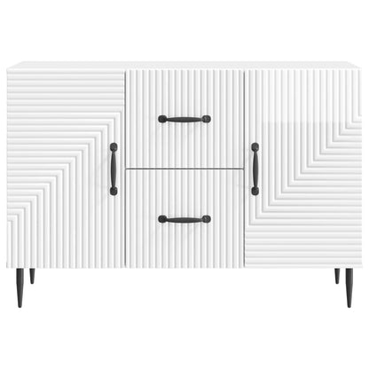 vidaXL Sideboard High Gloss White 89 x 34.5 x 60 cm Engineered Wood