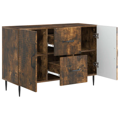 vidaXL Sideboard Smoked Oak 89 x 34.5 x 60 cm Engineered Wood