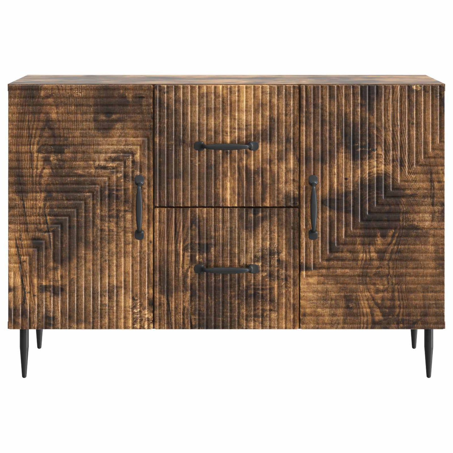 vidaXL Sideboard Smoked Oak 89 x 34.5 x 60 cm Engineered Wood