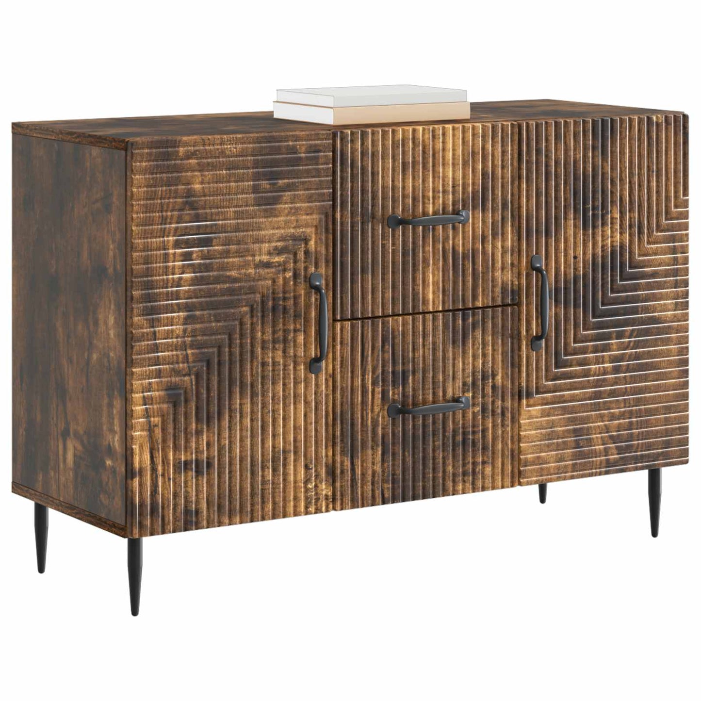 vidaXL Sideboard Smoked Oak 89 x 34.5 x 60 cm Engineered Wood