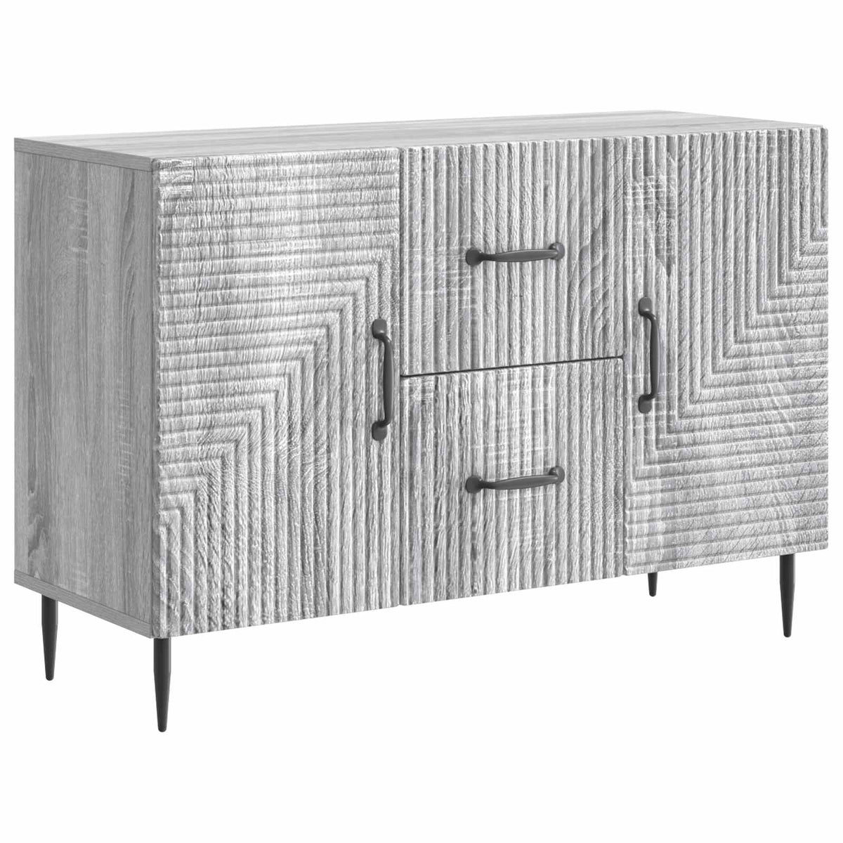 vidaXL Sideboard Grey Sonoma 89 x 34.5 x 60 cm Engineered Wood