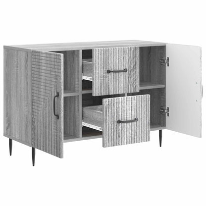 vidaXL Sideboard Grey Sonoma 89 x 34.5 x 60 cm Engineered Wood
