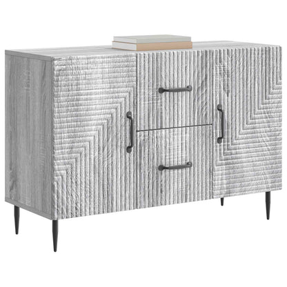 vidaXL Sideboard Grey Sonoma 89 x 34.5 x 60 cm Engineered Wood